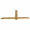 Ekena Millwork Eugene Rough Sawn Timber Gable Bracket, Western Red Cedar, 108"W x 22"H x 4"D x 4"F, 5/12 Pitch GBW108X22X0404EUG00RWR - alternate 2